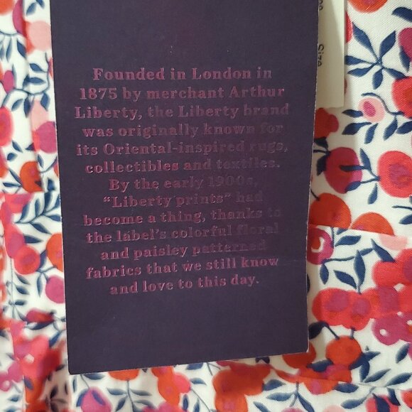 J Crew x Liberty Wiltshire Floral Berry Ruffle Hem Midi Dress Size P8 - Picture 7 of 7